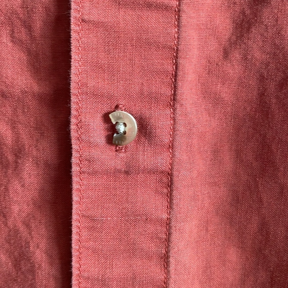 Columbia Mens Burnt Orange Button Down Top Size Large - Picture 4 of 8